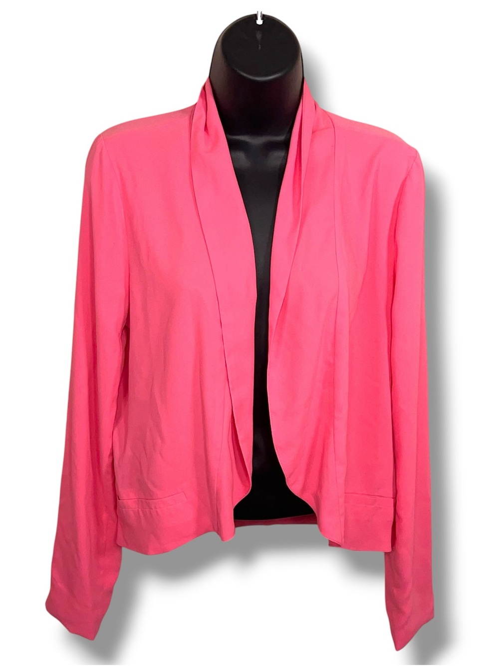 Medium BB Dakota Barbie Pink Shrug Top Flowy Long Sleeve Open Front